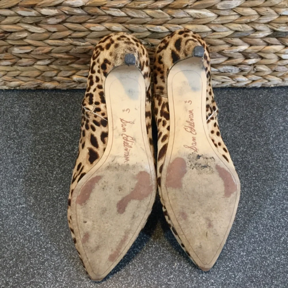 Sam Edelman Leopard Print Calf Hair Ankle Boots